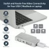 StarTech.com USB-C mitme pordiga videoadapter HDMI, VGA, Mini DisplayPorti või DVI-ga – USB USB-C monitoriadapter HDMI 1.4-le või mDP 1.2-le (4K) – VGA või DVI (1080p) – hõbedane alumiinium