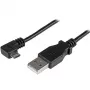 StarTech.com Micro-USB laadimis- ja sünkroonimiskaabel M/M – täisnurkne Micro-USB – 24 AWG – 2 m