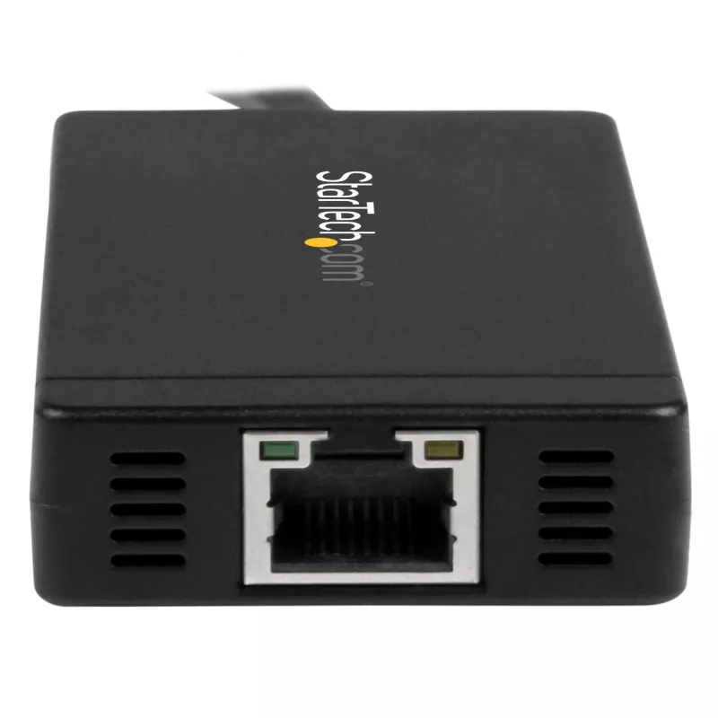 StarTech.com 3-pordiline USB 3.0 jaotur ja Gigabit Ethernet - USB-C - sisaldab toiteadapterit~3-pordiline USB-C jaotur koos Gigabit Ethernetiga - USB-C kuni 3x USB-A - USB 3.0 (5 Gbit/s) - sisaldab toiteadapterit