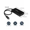 StarTech.com 3-pordiline USB 3.0 jaotur ja Gigabit Ethernet - USB-C - sisaldab toiteadapterit~3-pordiline USB-C jaotur koos Gigabit Ethernetiga - USB-C kuni 3x USB-A - USB 3.0 (5 Gbit/s) - sisaldab toiteadapterit
