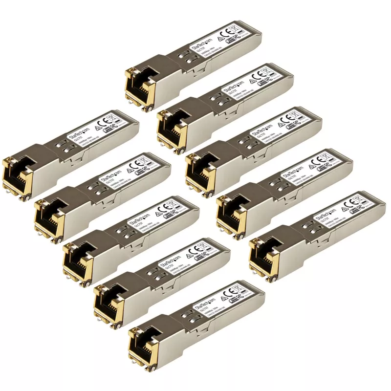 StarTech.com Cisco GLC-T-ga ühilduv SFP transiivermoodul – 1000BASE-T – 10 tk pakk