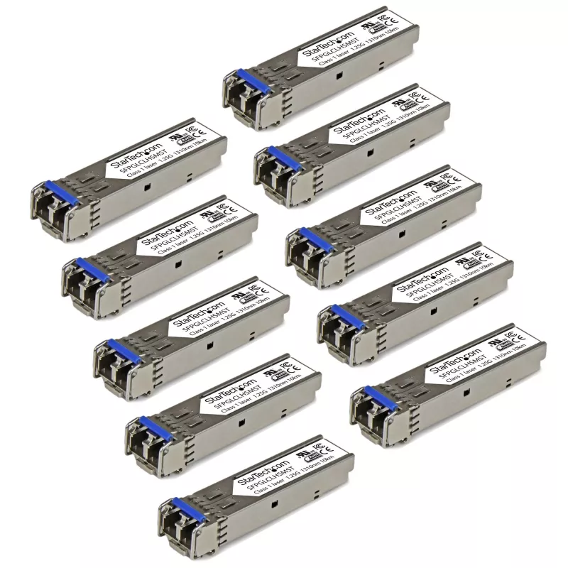 StarTech.com Cisco GLC-LH-SM ühilduv SFP transiivermoodul - 1000BASE-LX/LH - 10 PAKKI~10 tk Cisco GLC-LH-SM ühilduv SFP moodul (10 tk) - 1000BASE-LX/LH - 1GbE ühemoodiline kiudoptiline SMF transiiver - 1GE Gigabit Ethernet SFP - LC 10km - 1310nm - DDM Cisco Firepower, ASR920, IE2000