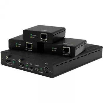 StarTech.com 3-pordiline HDBaseT pikenduskomplekt koos 3 vastuvõtjaga - 1x3 HDMI üle CAT5e jaotur - kuni 4K