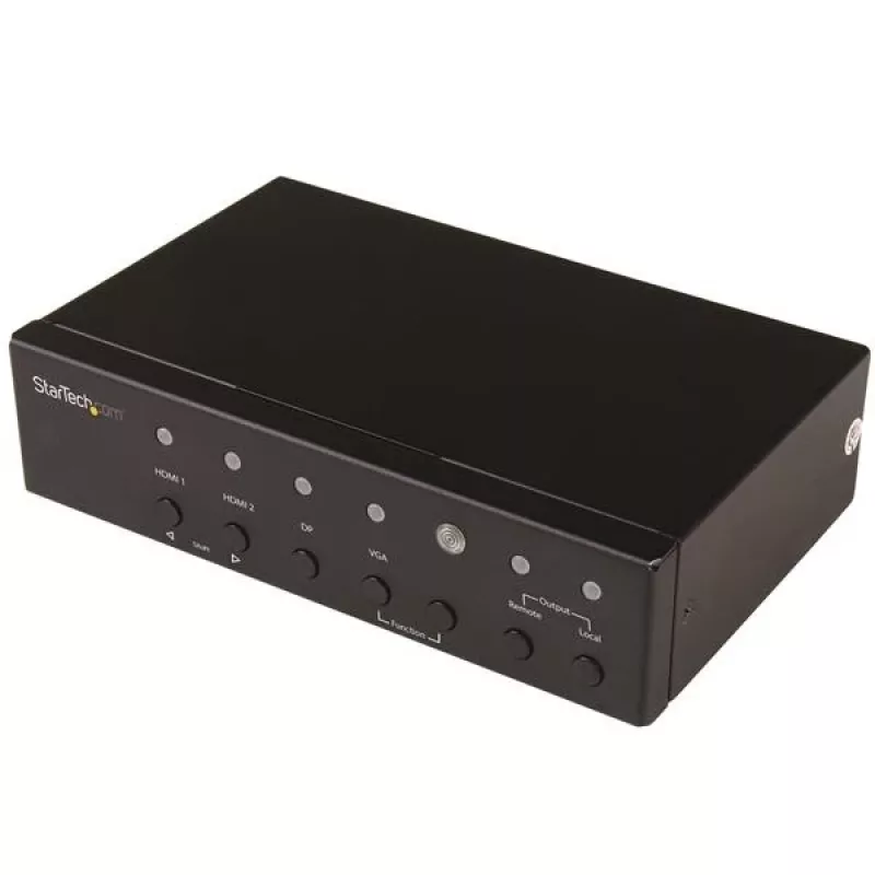 StarTech.com Mitme Sisendiga HDBaseT Pikendaja Sisseehitatud Lülitiga - DisplayPort, VGA ja HDMI üle CAT5e või CAT6 - Kuni 4K