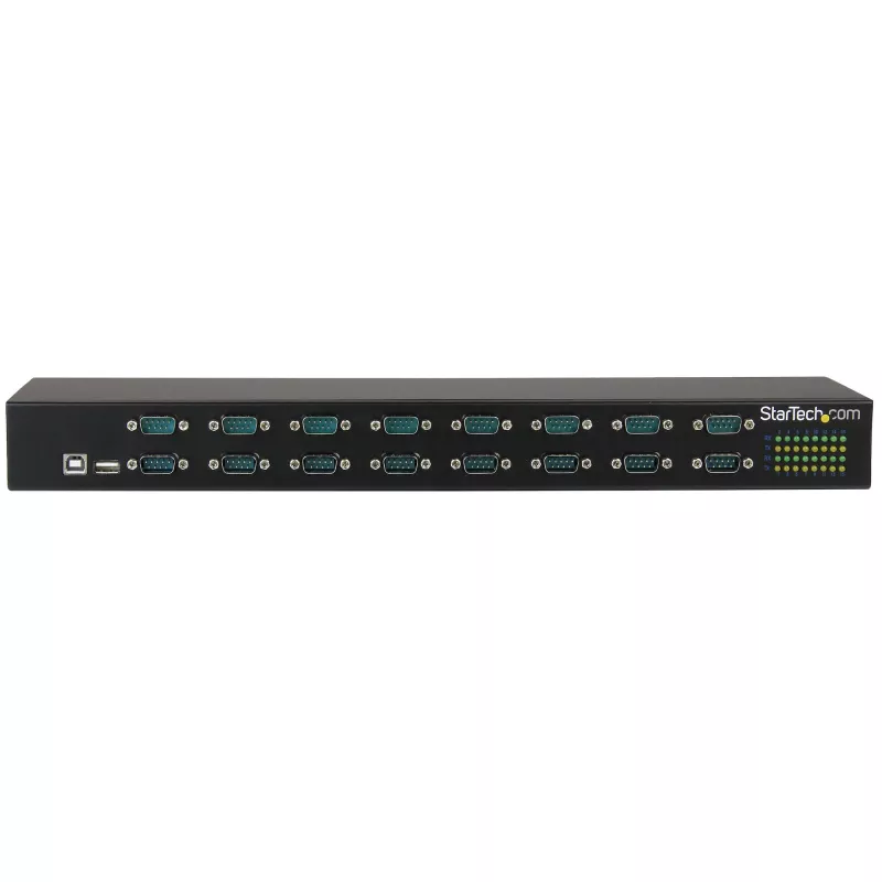 StarTech.com 16-pordiline USB-jadasiini adapterjaotur, USB 2.0 Type-B, jadasiin, 480 Mbit/s, must, teras, 36 W