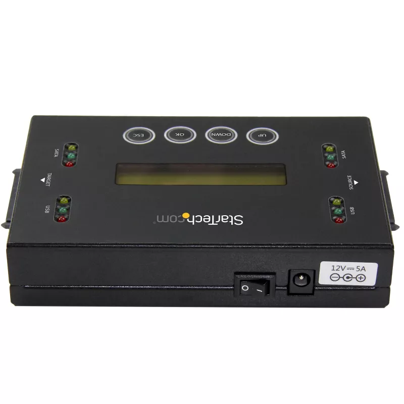 StarTech.com 1:1 eraldiseisev kõvaketta duplikaator ja kustutaja, USB-mälupulga ning SATA HDD/SSD ketta kloonija ja kustutaja, LCD-ekraan, TAA nõuetele vastav, OS sõltumatu
