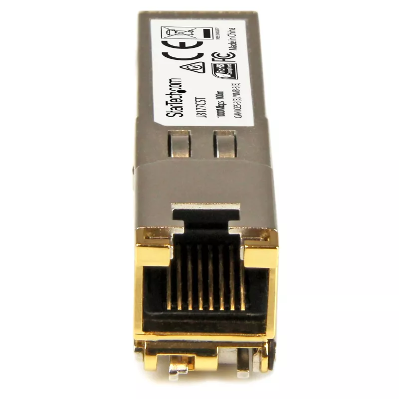 StarTech.com HP J8177C-ga ühilduv SFP transiiveri moodul – 1000BASE-T ~ HPE J8177C-ga ühilduv SFP-moodul – 1000BASE-T – SFP-lt RJ45-le Cat6/Cat5e – 1GE Gigabit Ethernet SFP – RJ-45 100 m – HPE 1810, 1820, 2530