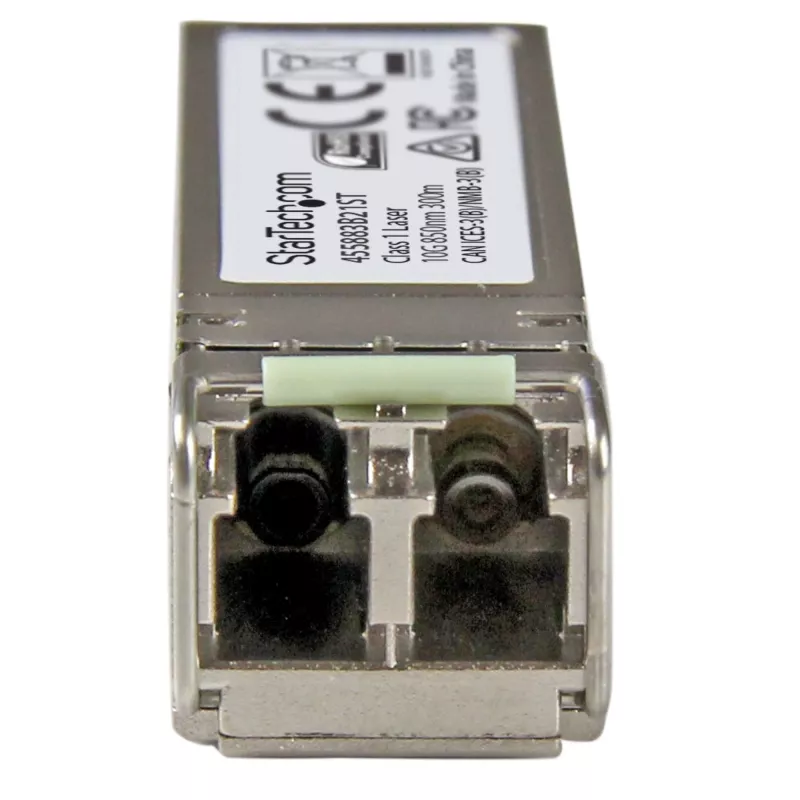 StarTech.com 10 Gigabit fiiber-SFP+ transiiverimoodul – HP 455883-B21 ühilduv – MM LC koos DDM-iga – 300 m~HPE 455883-B21 ühilduv SFP+ moodul – 10GBASE-SR – 10GbE mitmemoosne kiudoptika transiiver – 10GE gigabit Ethernet SFP+ – LC 300m – 850nm – DDM HPE 6120XG, 6120G, Flex Fabric