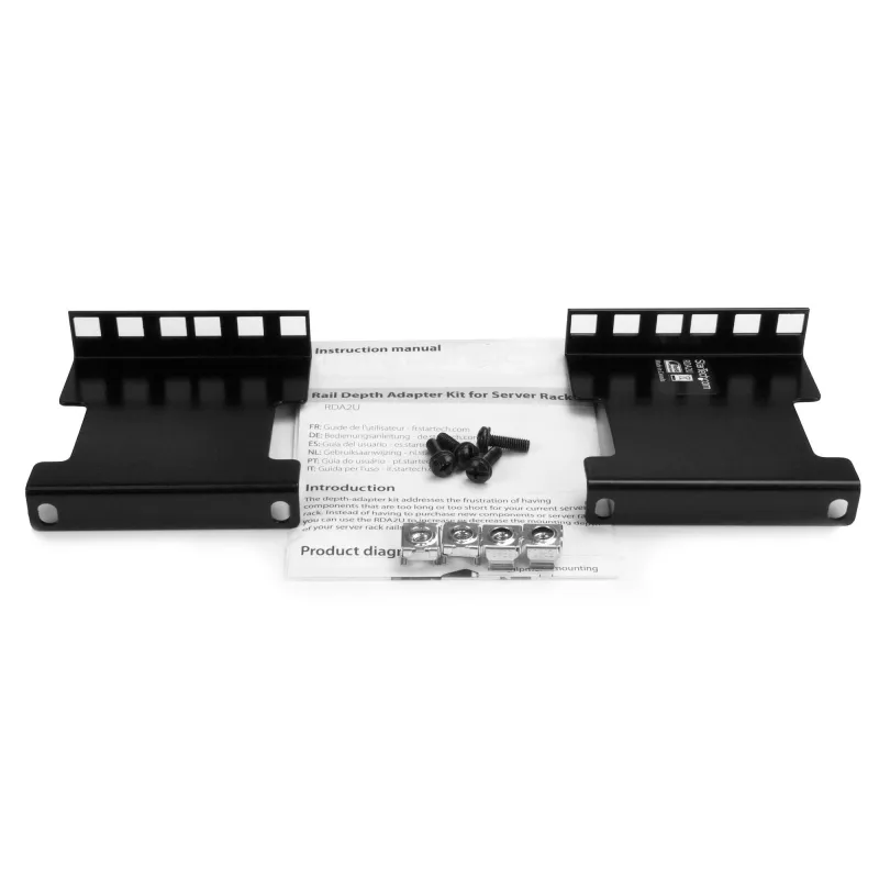 StarTech.com 2U serveriresti sügavuse pikenduskomplekt koos 4” reguleerimisega