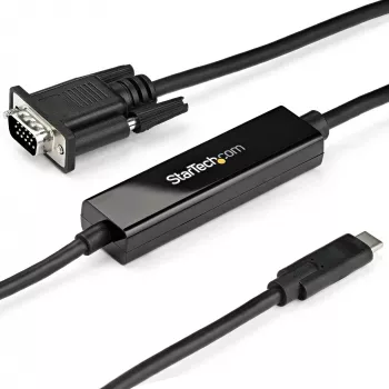 StarTech.com 3ft/1m USB-C–VGA kaabel – 1920x1200/1080p USB USB-C–VGA videoaktiivadapteri kaabel – Thunderbolt 3 ühilduv – sülearvuti VGA-kuvari/projektoriga – DP Alt Mode HBR2