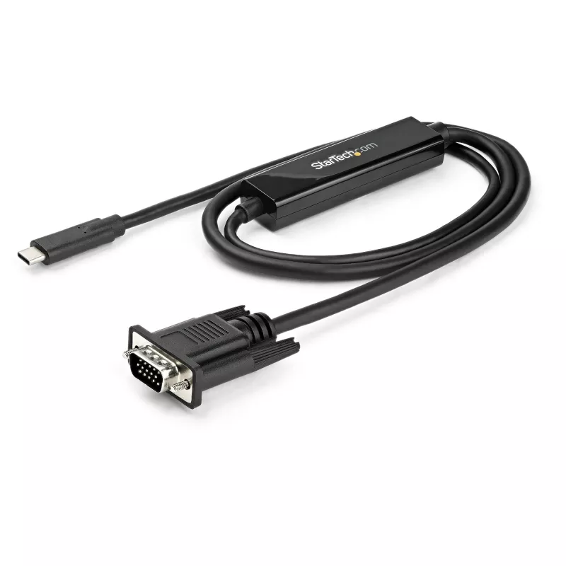 StarTech.com 3ft/1m USB-C–VGA kaabel – 1920x1200/1080p USB USB-C–VGA videoaktiivadapteri kaabel – Thunderbolt 3 ühilduv – sülearvuti VGA-kuvari/projektoriga – DP Alt Mode HBR2