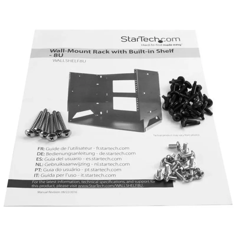 StarTech.com seinakinnitusega serveririiul koos sisseehitatud riiuliga – täisteras – 8U
