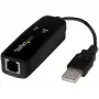 StarTech.com USB 2.0 faksimodem – 56K väline riistvaraline sissehelistamisega V.92 modem/dongel/adapter – arvuti/sülearvuti faksimodem – USB telefonipistikusse – USB andmemodem – võrgufaks/CMR/POS