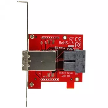 StarTech.com Mini-SAS-adapter – Kahekordne SFF-8643 SFF-8644-le – täis- ja madalprofiiliga kronsteinidega – 12 Gbps
