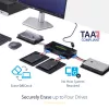 StarTech.com 4 pesaga SSD/HDD kõvakettakustutaja – 2,5-tolline ja 3,5-tolline SATA – hostivaba eraldiseisev turvaline kustutusväline kettaandmekustutaja – 9 kustutusrežiimi – RS232 printeriport – NIST/DOD ja TAA nõuetele vastav