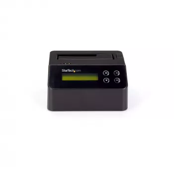 StarTech.com Single Bay Hard Drive Eraser, eraldiseisev HDD/SSD puhastaja, 4Kn, USB 3.0 to SATA III (6 Gbps), 9 kustutusrežiimi, LCD-ekraan, turvalise kustutamisega kõvaketta puhastusdokk, DB-9 printeriport, TAA-le vastav