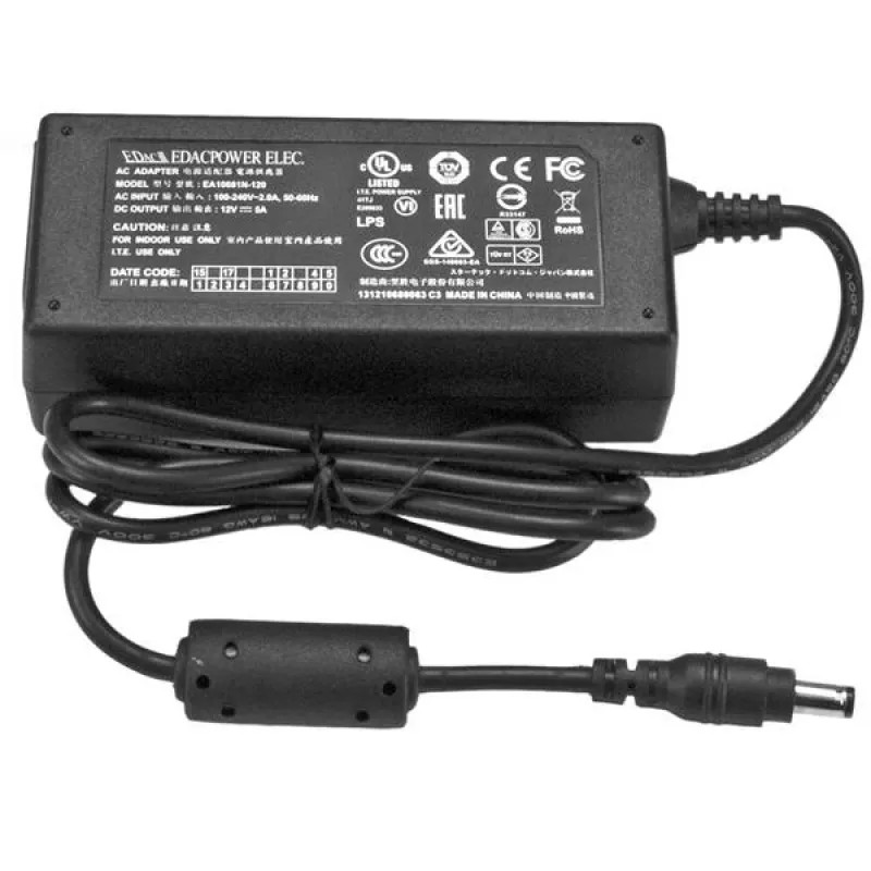 StarTech.com DC toiteadapter – 12 V, 5 A, universaalne, siseruumidesse, 110–240 V, 12 V, 2 A, 5 A