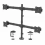 StarTech.com lauakinnitusega nelja monitori käsi - ergonoomiline VESA 4 monitori kinnitus 2x2 kuni 27 tolli - liigendatav ja kõrgusega reguleeritav postikinnitus - kallutamine/pööramine/keeramine LCD/LED ekraan - lauaklamber/tõmmits