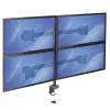 StarTech.com lauakinnitusega nelja monitori käsi - ergonoomiline VESA 4 monitori kinnitus 2x2 kuni 27 tolli - liigendatav ja kõrgusega reguleeritav postikinnitus - kallutamine/pööramine/keeramine LCD/LED ekraan - lauaklamber/tõmmits