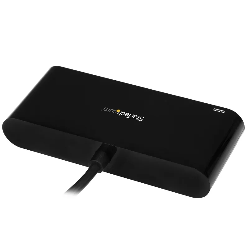 StarTech.com 3-pordiline USB-C-jaotur Gigabit Etherneti ja 60 W läbiva toiteedastusega sülearvuti laadimiseks – USB-C kuni 3x USB-A (USB 3.0 SuperSpeed 5 Gbps) – USB 3.1/3.2 Gen 1 USB-C adapterjaotur