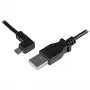 StarTech.com Micro-USB laadimis- ja sünkroonimiskaabel M/M – vasakpoolse nurgaga Micro-USB – 24 AWG – 0,5 m
