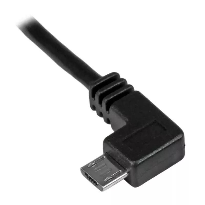 StarTech.com Micro-USB laadimis- ja sünkroonimiskaabel M/M – vasakpoolse nurgaga Micro-USB – 24 AWG – 0,5 m