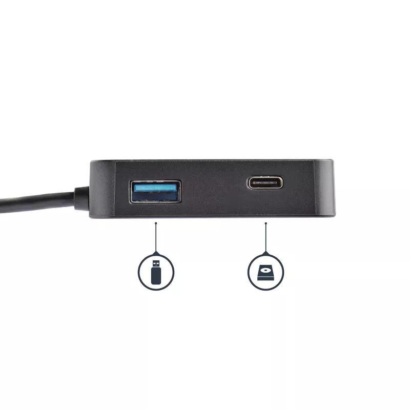 StarTech.com USB-C-multipordiadapter – kaasaskantav USB-C minidokk 4K HDMI-videoga – Gigabit Ethernet, USB 3.0 jaotur (1x USB-A, 1x USB-C) – USB USB-C-multipordiadapter – Thunderbolt 3-ga ühilduv