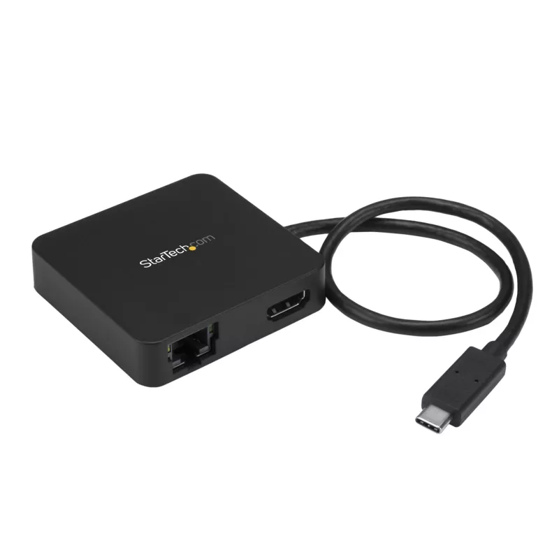 StarTech.com USB-C-multipordiadapter – kaasaskantav USB-C minidokk 4K HDMI-videoga – Gigabit Ethernet, USB 3.0 jaotur (1x USB-A, 1x USB-C) – USB USB-C-multipordiadapter – Thunderbolt 3-ga ühilduv