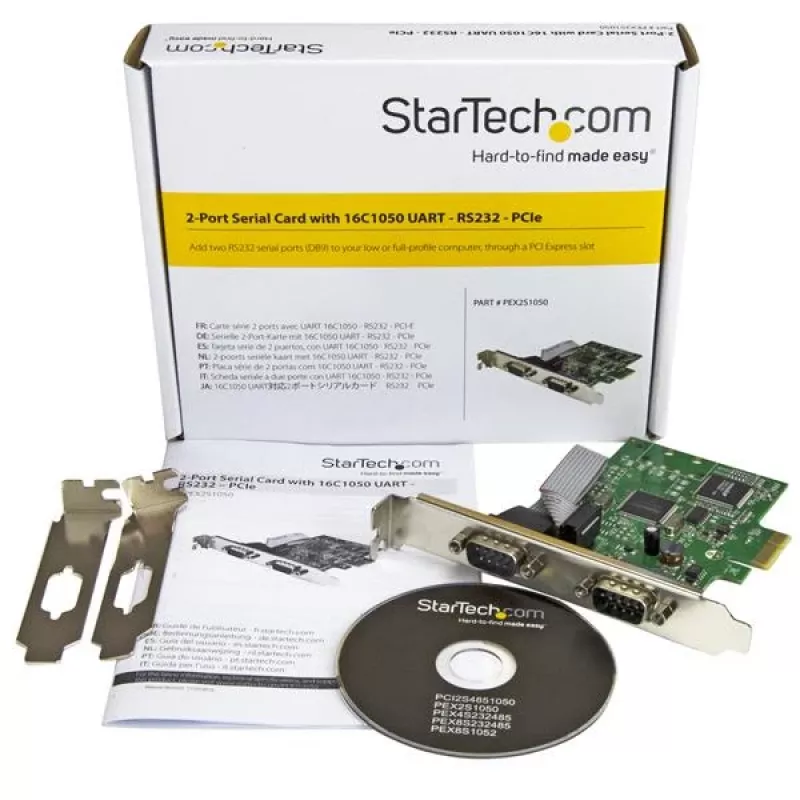 StarTech.com 2-pordiline PCI Express jadakaart 16C1050 UART-iga - RS232