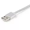 StarTech.com 1 m (3 jalga) USB mitmeotstarbeline laadimiskaabel – USB–Micro-USB või USB-C või Lightning iPhone'ile / iPadile / iPodile / Androidile – Apple MFi sertifitseeritud – 3-in-1 USB laadija – punutud