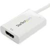 StarTech.com USB-C – HDMI 2.0 adapter toiteedastusega – 4K 60 Hz USB-C – HDMI ekraanivideomuundur – 60 W PD läbilaadimisport – Thunderbolt 3 ühilduv – valge