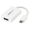StarTech.com USB-C – HDMI 2.0 adapter toiteedastusega – 4K 60 Hz USB-C – HDMI ekraanivideomuundur – 60 W PD läbilaadimisport – Thunderbolt 3 ühilduv – valge