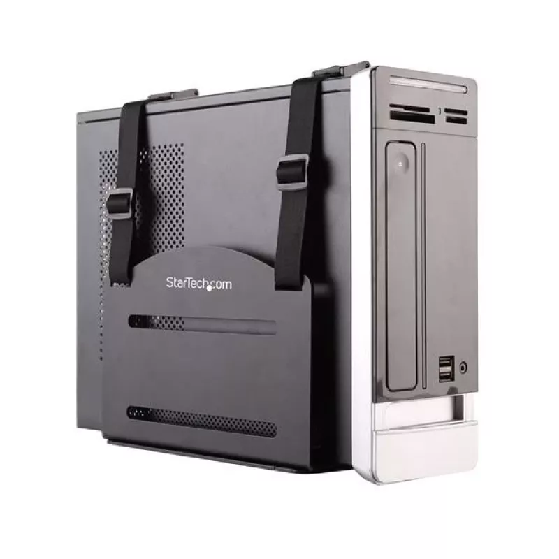StarTech.com CPU Mount - Reguleeritav arvuti seinakinnitus, seinale kinnitatav CPU hoidik, Universaalne, 10 kg, Must, Teras, Vertikaalne