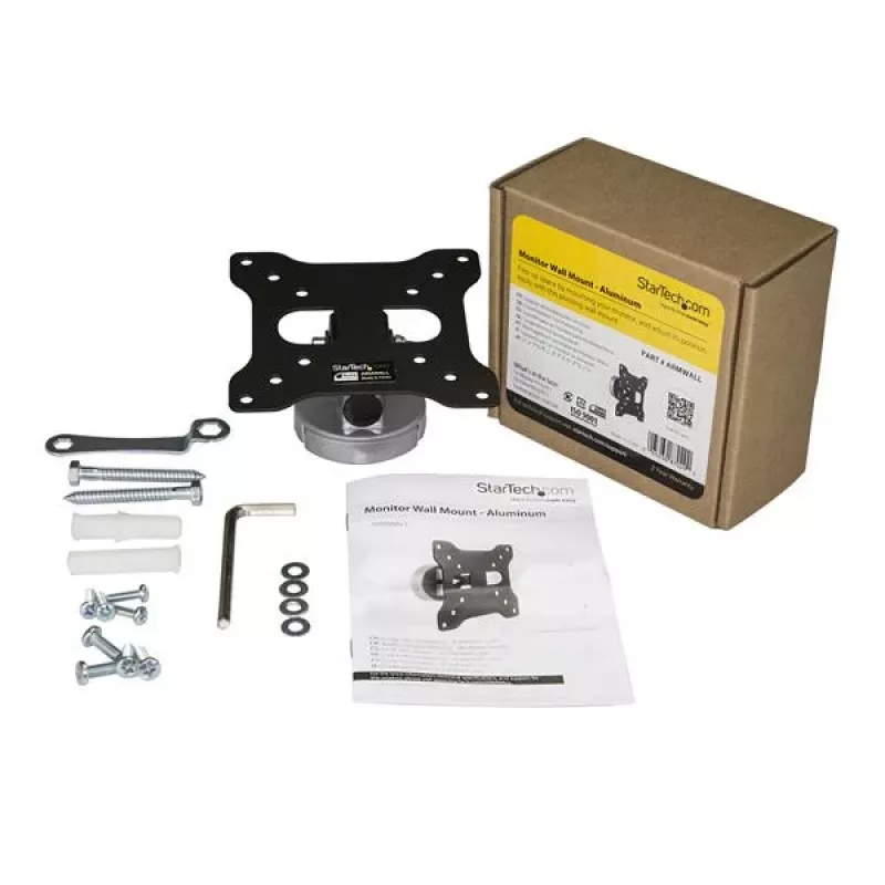 StarTech.com monitori seinakinnitus – Alumiinium, 15 kg, 33 cm (13 tolli), 68,6 cm (27 tolli), 50 x 50 mm, 100 x 100 mm, Must