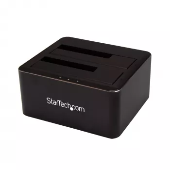 StarTech.com kahe pesaga USB 3.0 SATA-kõvaketta dokkimisjaam, USB-kõvakettadokk, väline 2,5/3,5-tolline SATA I/II/III SSD/HDD dokkimisjaam, kiirvahetusega kõvakettapesad, ülaltlaadimine