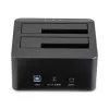 StarTech.com kahe pesaga USB 3.0 SATA-kõvaketta dokkimisjaam, USB-kõvakettadokk, väline 2,5/3,5-tolline SATA I/II/III SSD/HDD dokkimisjaam, kiirvahetusega kõvakettapesad, ülaltlaadimine