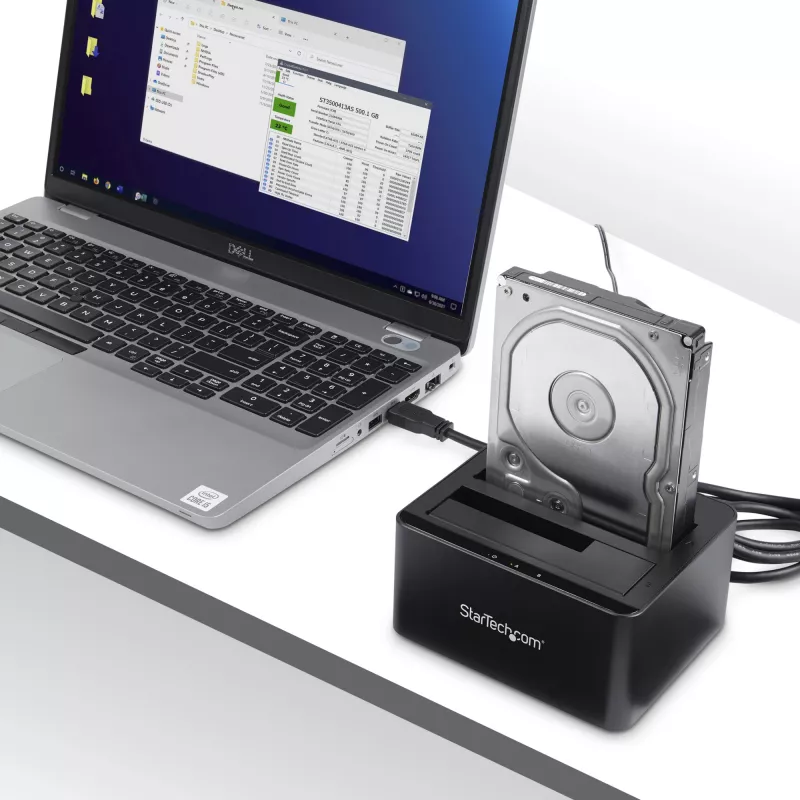 StarTech.com kahe pesaga USB 3.0 SATA-kõvaketta dokkimisjaam, USB-kõvakettadokk, väline 2,5/3,5-tolline SATA I/II/III SSD/HDD dokkimisjaam, kiirvahetusega kõvakettapesad, ülaltlaadimine