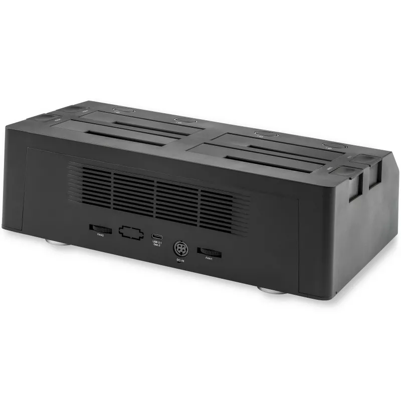 StarTech.com 4-pesaline USB-SATA kõvaketta dokkimisjaam, USB 10Gbps, väline 2,5-tolline ja 3,5-tolline SSD / HDD dokk, SATA III, kuumvahetusega kõvakettapesa, pealtlaaditav