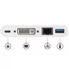 StarTech.com USB C mitme pordiga adapter - USB-C DVI-D (digitaalne) videoadapter, 60 W toiteedastus, GbE, USB-A - kaasaskantav USB-C/Thunderbolt 3 mini sülearvuti dokkimisjaam
