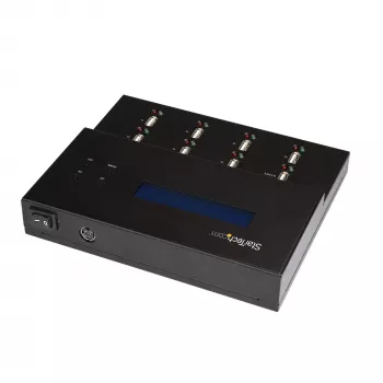 StarTech.com eraldiseisev 1:7 USB-mälupulga paljundaja ja kustutaja, mitme USB-mälupulga kopeerija, süsteemi- ja faili- ning kogu ketta kopeerimine kiirusega 1,5 GB/min, ühe- ja 3-käiguline kustutamine, LCD-ekraan – TAA