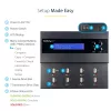 StarTech.com eraldiseisev 1:7 USB-mälupulga paljundaja ja kustutaja, mitme USB-mälupulga kopeerija, süsteemi- ja faili- ning kogu ketta kopeerimine kiirusega 1,5 GB/min, ühe- ja 3-käiguline kustutamine, LCD-ekraan – TAA