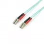 StarTech.com 3m (10ft) LC/UPC to LC/UPC OM4 Multimode Fiber Optic kaabel, 50/125µm LOMMF/VCSEL Zipcord Fiber, 100G, Low Insertion Loss - LSZH Fiber Jumper Cord