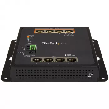 StarTech.com Tööstuslik 8-pordine Gigabit PoE lüliti - 4 x PoE+ 30W - Toide Etherneti kaudu - Tugevdatud GbE Layer/L2 hallatav lüliti - Vastupidav suure võimsusega Gigabit võrgulüliti IP-30/-40C kuni +75C - TAA