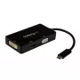 StarTech.com USB-C mitmepordiline videoadapter - 3-ühes - 4K 30 Hz - must