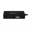 StarTech.com USB-C mitmepordiline videoadapter - 3-ühes - 4K 30 Hz - must