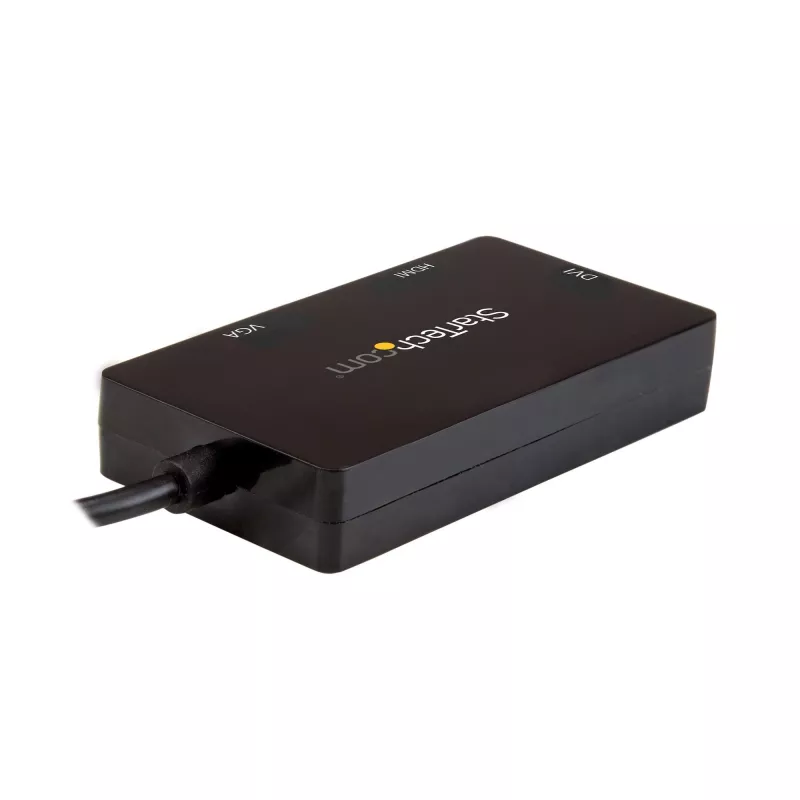 StarTech.com USB-C mitmepordiline videoadapter - 3-ühes - 4K 30 Hz - must