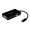 StarTech.com USB-C mitmepordiline videoadapter - 3-ühes - 4K 30 Hz - must