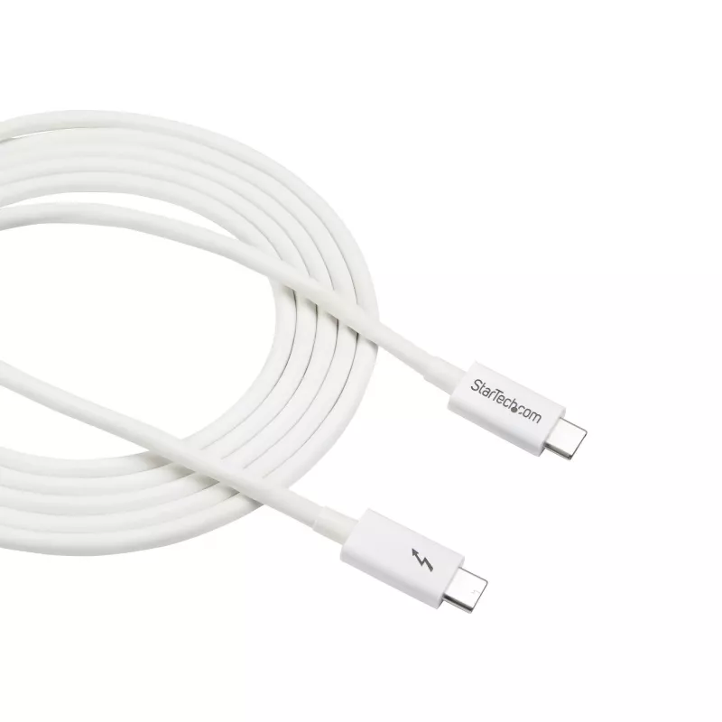 StarTech.com Thunderbolt 3 kaabel - 20 Gbit/s - 2 m - Valge - Thunderbolt, USB ja DisplayPort ühilduv
