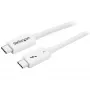 StarTech.com Thunderbolt 3 kaabel – 40 Gbit/s – 0,5 m – valge – Thunderbolti, USB ja DisplayPortiga ühilduv