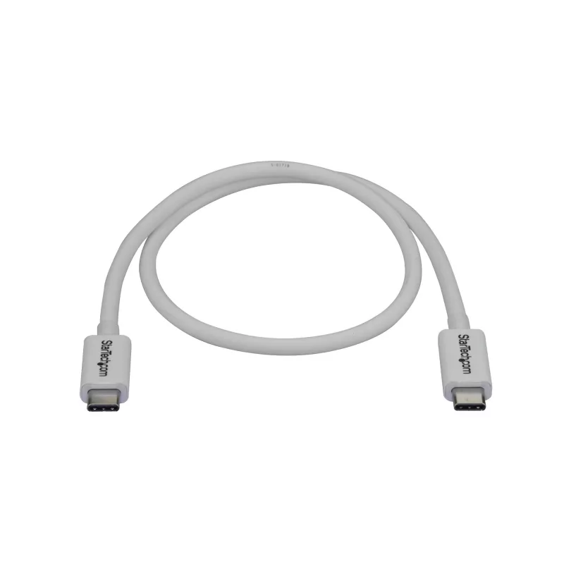 StarTech.com Thunderbolt 3 kaabel – 40 Gbit/s – 0,5 m – valge – Thunderbolti, USB ja DisplayPortiga ühilduv